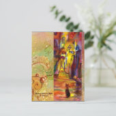 MIDDELEEUWSE STEEG 'S NACHTS IN FLORENCE BRIEFKAART (Staand voorkant)