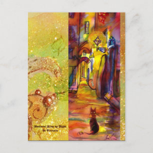 MIDDELEEUWSE STEEG 'S NACHTS IN FLORENCE BRIEFKAART