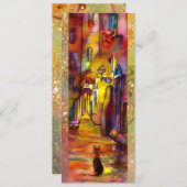 MIDDELEEUWSE STEEG 'S NACHTS IN FLORENCE,rood geel Aankondiging (Voorkant / Achterkant)