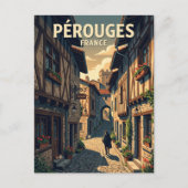 Middeleeuwse Steeg van Pérouges Frankrijk Briefkaart (Voorkant)