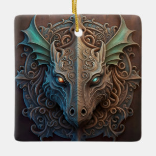 Middeleeuwse steen Gargoyle Dragon Carving Keramisch Ornament