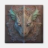 Middeleeuwse steen Gargoyle Dragon Carving Magneet (Voorkant)