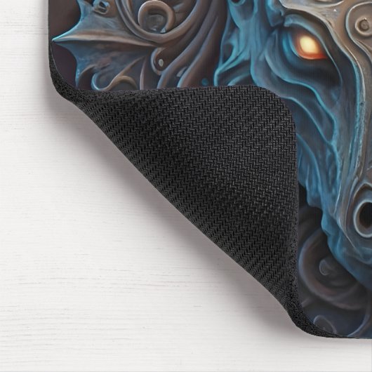 Middeleeuwse steen Gargoyle Dragon Carving Muismat (Hoek)