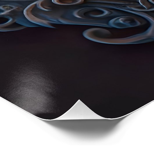 Middeleeuwse steen Gargoyle Dragon Carving Perfect Poster (Hoek)