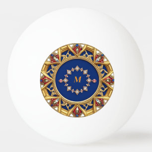 Middeleeuwse stijl artistiek gouden ornament pingpongbal