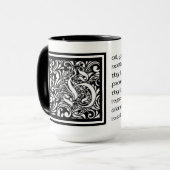 Middeleeuwse stijl gedicht voor een edele vader mok (Voorkant links)