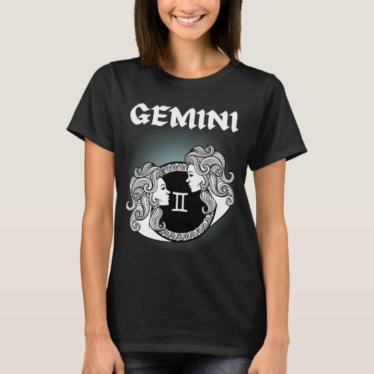 Middeleeuwse stijl Zodiac Gemini T-shirt (Voorkant)