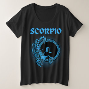 Middeleeuwse stijl Zodiac Scorpio Grote Maat T-shirt
