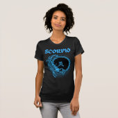 Middeleeuwse stijl Zodiac Scorpio T-shirt (Voorkant volledig)