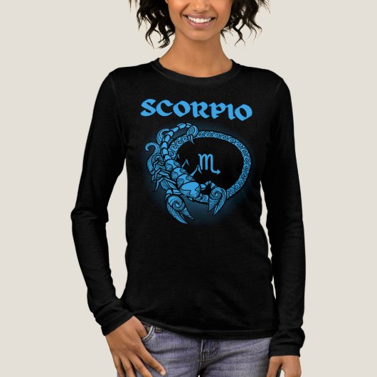 Middeleeuwse stijl Zodiac Scorpio Tri-Blend Shirt (Voorkant)