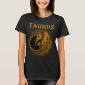 Middeleeuwse stijl Zodiac Taurus T-shirt (Voorkant)