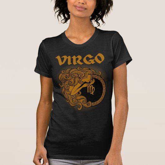 Middeleeuwse stijl Zodiac Virgo T-shirt (Voorkant)