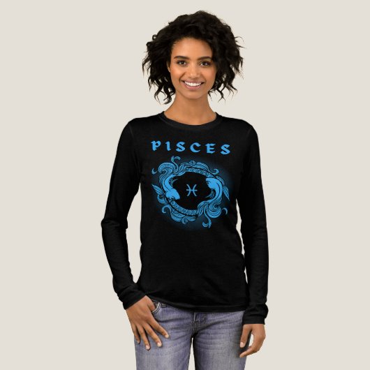 Middeleeuwse stijl Zodiac Vissen Tri-Blend Shirt (Voorkant)