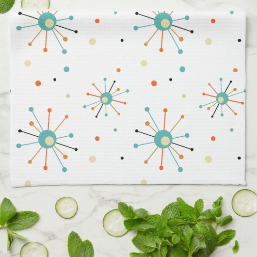 Middeleeuwse stoot en Stippen midden-eeuwse modern Theedoek (Gevouwen)