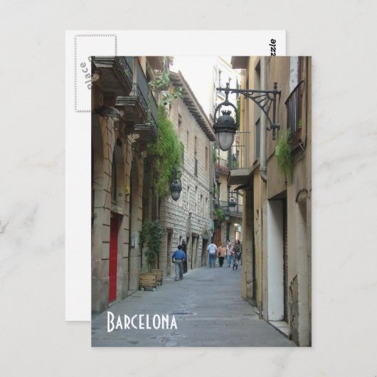 Middeleeuwse straat briefkaart (Voorkant / Achterkant)