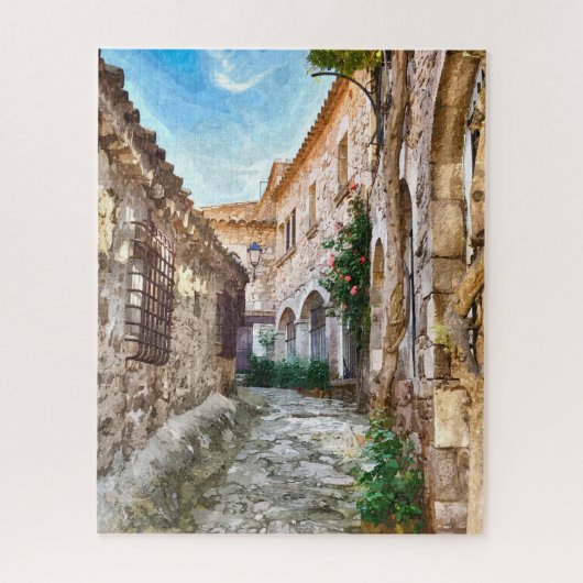 Middeleeuwse straat in Spanje Legpuzzel (Verticaal)
