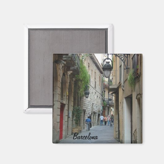 middeleeuwse straat magneet (Voorkant / Achterkant)