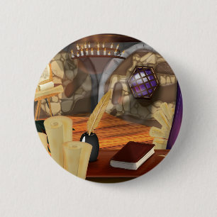 Middeleeuwse Studie Ronde Button 5,7 Cm