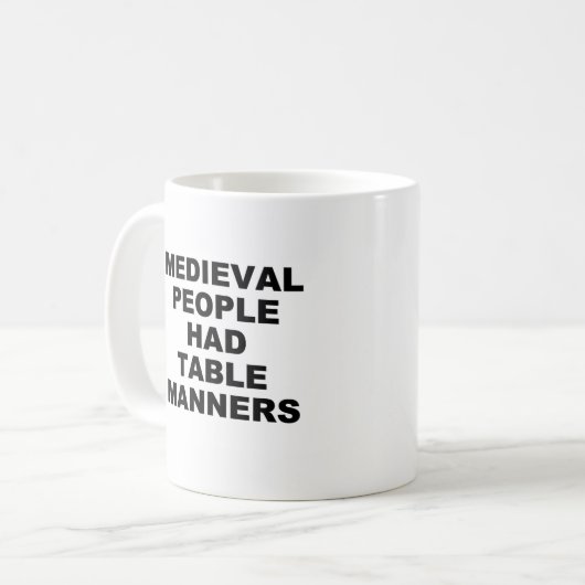 Middeleeuwse Tafelmanieren Mok (Voorkant links)