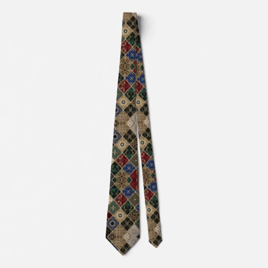 Middeleeuwse Tapijt Patchwork Stropdas (Voorkant)