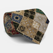 Middeleeuwse Tapijt Patchwork Stropdas (Opgerold)