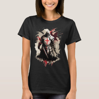 Middeleeuwse Tempeliers Krijger van Christus T-shirt
