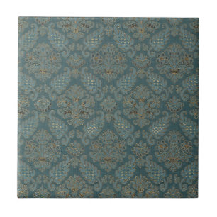 Middeleeuwse textiel patroon textuur wandtapijt ac tegeltje
