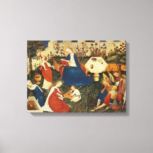 Middeleeuwse tuin van Eden Canvas Afdruk (Voorkant)