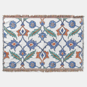 Middeleeuwse Turkse Tegels: Bloemen Ornament. Deken