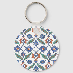 Middeleeuwse Turkse Tegels: Bloemen Ornament. Sleutelhanger