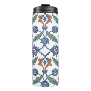 Middeleeuwse Turkse Tegels: Bloemen Ornament. Thermosbeker