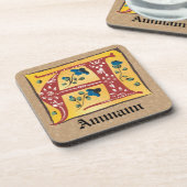 Middeleeuwse verlichte brief A-monogram Bier Onderzetter (Linkerzijde)