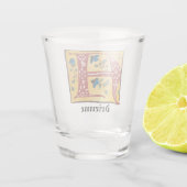 Middeleeuwse verlichte brief A-monogram Shot Glas (Achterkant)