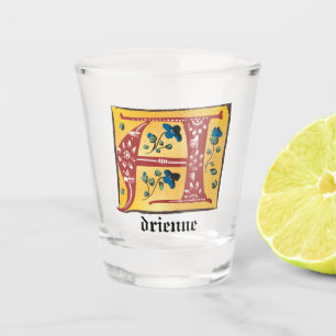 Middeleeuwse verlichte brief A-monogram Shot Glas