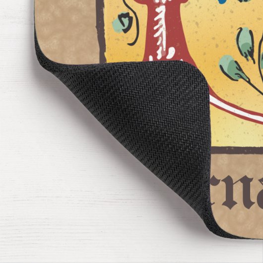 Middeleeuwse verlichte brief met B-monogram Muismat (Hoek)