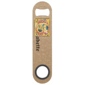 Middeleeuwse verlichte brief met B-monogram Speed Flessenopener (Achterkant)