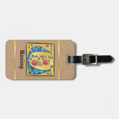 Middeleeuwse verlichte brief met U-monogram Bagagelabel (Voorkant horizontaal)