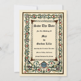  "middeleeuwse" verlichte bruiloft uitnodigingen