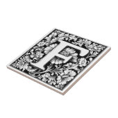 Middeleeuwse verlichte letter F Tegeltje (Zijkant)