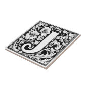 Middeleeuwse verlichte letter J Tegeltje (Zijkant)