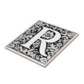 Middeleeuwse verlichte letter R Tegeltje (Zijkant)