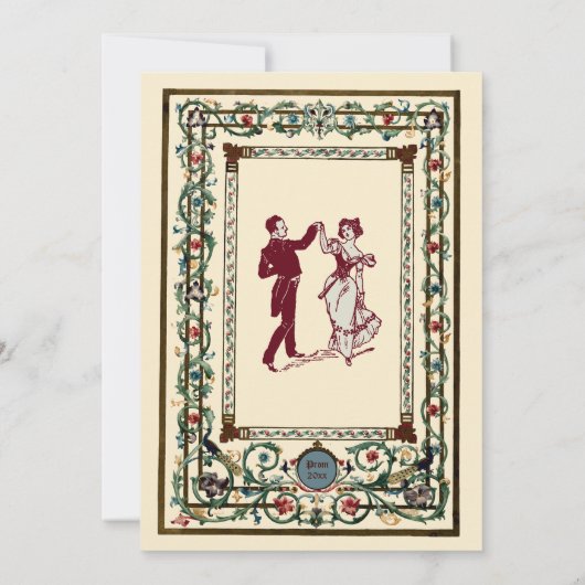 middeleeuwse verlichte prom kaart (Achterkant)