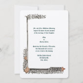 Middeleeuwse verlichte stijl Border Wedding Kaart (Voorkant)