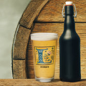 Middeleeuwse verlichting met L-monogram Glas