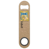 Middeleeuwse verlichting met L-monogram Speed Flessenopener (Voorkant)