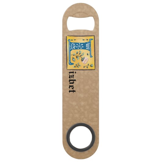 Middeleeuwse verlichting met L-monogram Speed Flessenopener (Voorkant)