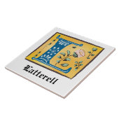 Middeleeuwse verlichting met L-monogram Tegeltje (Zijkant)