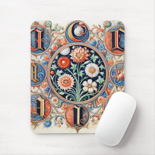 middeleeuwse  verlichting muismat (Met muis)