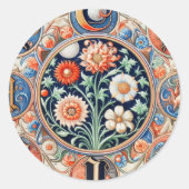 middeleeuwse verlichting ronde sticker (Voorkant)