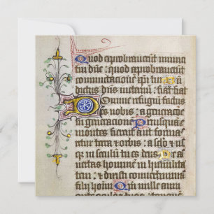 Middeleeuwse Verlucht Manuscript Feestdagenkaart